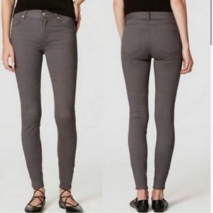 LOFT Leggings Sateen Five Pocket Marisa Fit Coastal Grey 26